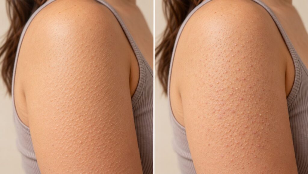 Keratoza pilaris na ruci.